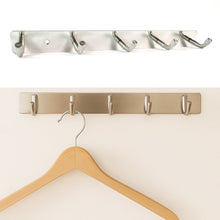 Stainless Steel Wall Mounted Coat 5 Hook Rack (26x3 / 1 Pc)