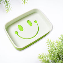 Portable Travel Soap Dish Box  Cute Cartoon Smile Face Draining Container