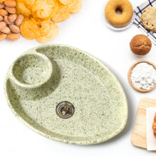 Ceramic Tea/Coffee Cup Set - Alpino 3-Piece 2-Compartment Serving Platter (BPA-Free)