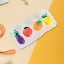 Mini Cute Veg & Fruit Erasers  3D Colorful Eraser Set for Kids (4 Pc)
