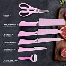 Stainless Steel Non Stick Ceramic Coating 6 Pcs Chef Kitchen Knife Set