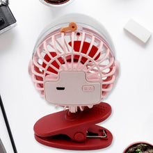Portable Clip-on Fan, Battery Operated, With Light & Spray
