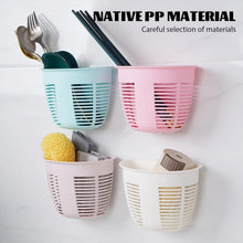 Hanging Plastic Storage Basket, Adhesive Wall Mounted Organizer Box (1 Pc)