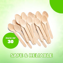 160mm Wooden Spoon  30 Pcs Pack