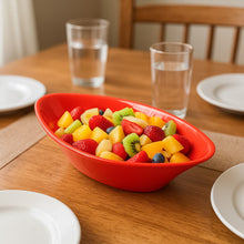 Plastic Marin Serving Bowl Elegant Oval Deep Bowl (1 Pc / Red)