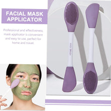 Double-Headed Silicone Mask Brush  Facial Cleansing & Mask Application Tool (1 Pc)