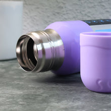 Purple Vacuum Flask Set Stainless Steel Thermos with 3 Cups, Approx 500ml