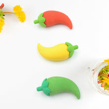 3D Fancy Colorful Chili Shape Erasers  Mini Novelty Eraser Set (3 Pc)