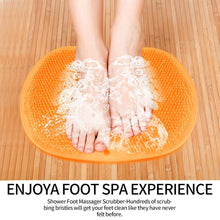 Yellow Silicone Bath Massage Cushion Suction Cup Exfoliating Foot Scrubber & Mat