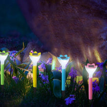 Solar Flower Garden Lights  Outdoor Decorative LED Lamp (2 Pc)
