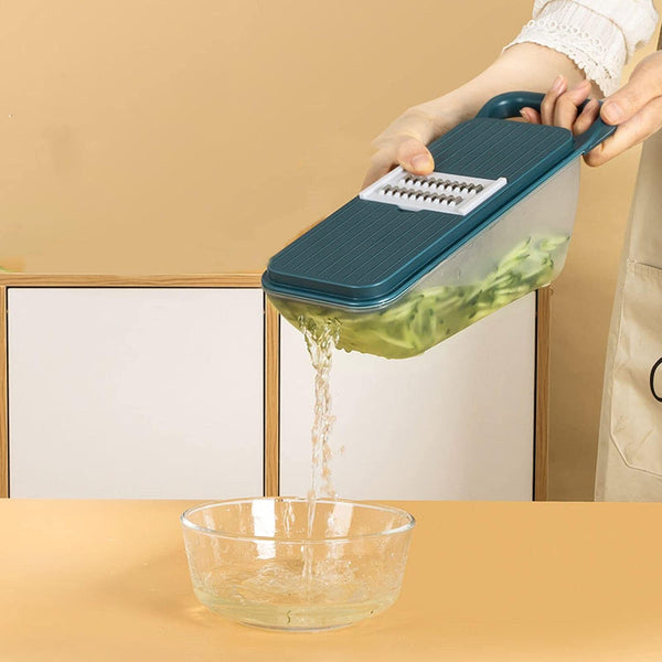 Multifunctional Vegetable Slicer Cutter  Onion & Potato Slicer with 6 Blades & Peeler