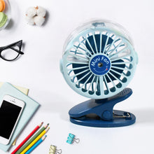 Portable Clip-on Fan, Battery Operated, With Light & Spray