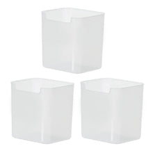 3 Pcs Clear Plastic Organizer Versatile Drawer Tray for Desk Makeup Bathroom Kitchen