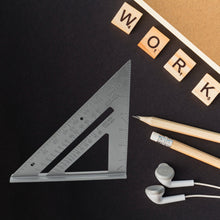 Double-Sided 45° Triangle Ruler  7-Inch Aluminum Alloy Rafter Square for Home Use