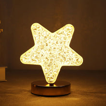 Star Crystal Diamond Touch Lamp  USB Rechargeable, 3-Way Dimmable