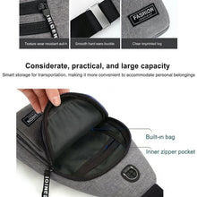 Waterproof Waist Bag  Shoulder Crossbody Bag with USB Charging Slot