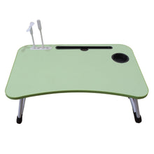 Foldable Study Table Lap Desk | Portable Bed Laptop Stand with USB Fan, Light & Cup Holder (1 Pc, Mix Color)