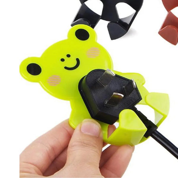 Plastic Adhesive Cable & Socket Holder  2-Piece Set for Office, Home & Restaurant