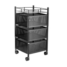 Metal High Quality Kitchen Trolley with Wheels (3 Layer)