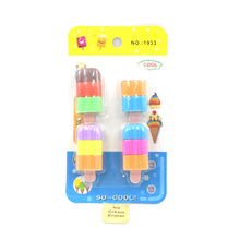Ice cream Shape Eraser for Girls & Boys 3D Eraser (1 Set 4 Pc)