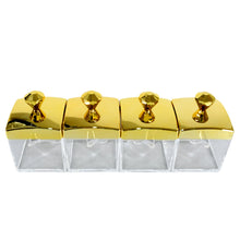 Storage Jar Set with 4 Jars Lids Tray and 4 Spoons for Coffee Tea Sugar  Kitchen Use