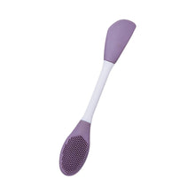 Double-Headed Silicone Mask Brush  Facial Cleansing & Mask Application Tool (1 Pc)