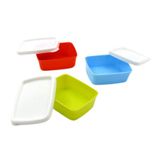 3-Piece Multicolor Airtight Container Set  Rectangular Food & Fridge Storage