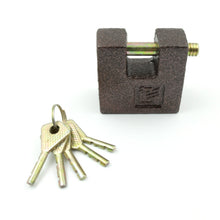 Iron lock, Brass Core and Thickened Spray Black Iron Door Lock With 5 pc Keys (63 mm )