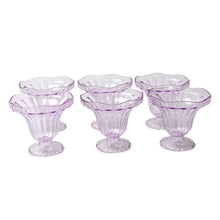 Crystal Plastic Ice-Cream Bowl Set  Serving Bowls (6 Pc)