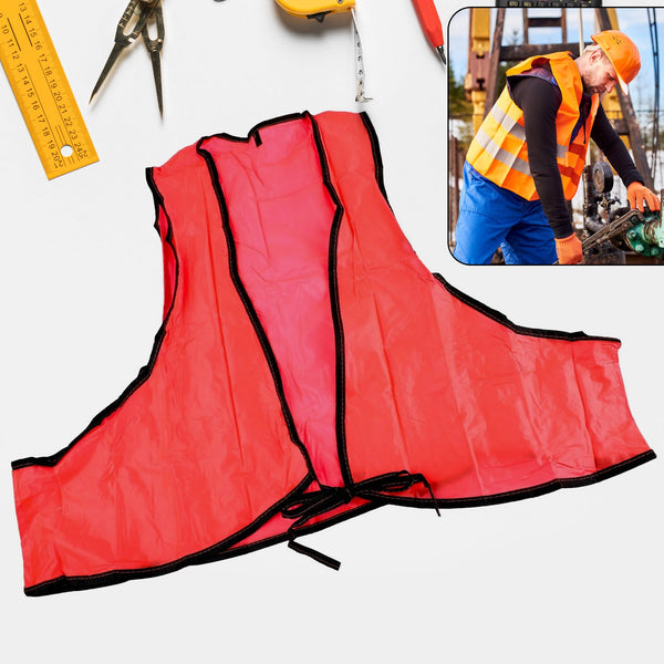 Economy PVC Safety Vest  Soft Vinyl, Tie Closure, High Visibility