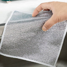 Double-Sided Microfiber Cloth & Stainless Steel Scrubber  (1 Pc, 20x20 cm)