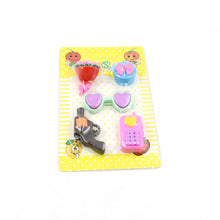 Fancy Colorful Eraser Set for Kids Parties & School (1 Set, Mixed Design)