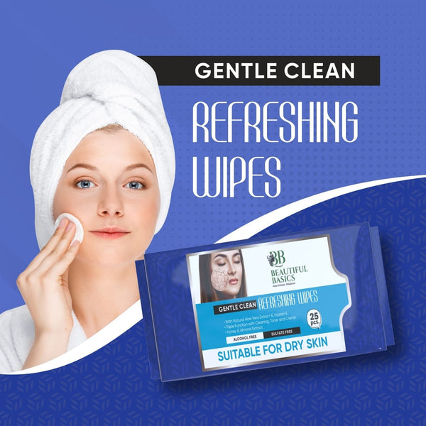 Refreshing Alcohol-Free Wet Wipes  Facial & Body Wipes (25 Pc)
