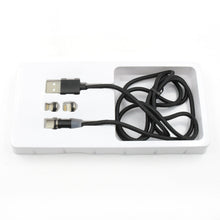 Magnetic Charging Cable 3 in 1 Metal Magnetic Micro USB Type C Lighting Cable with LED