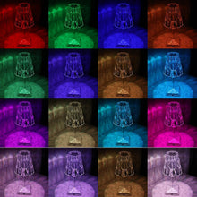 Crystal Diamond LED Table Lamp with 16 Colors  Bedroom Decor