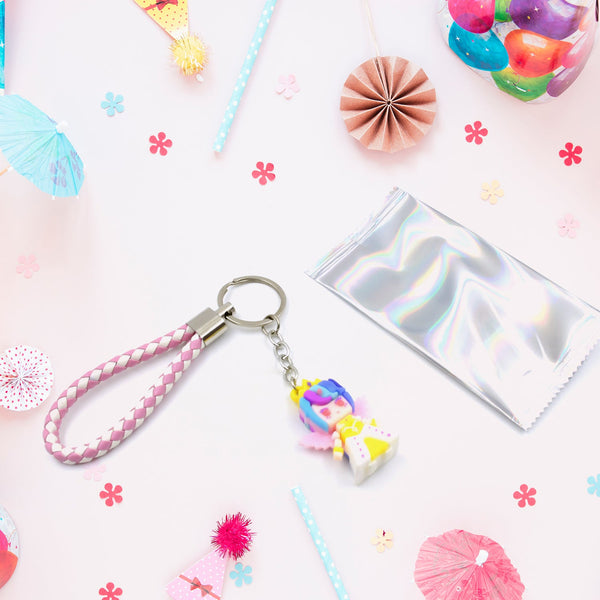 Cute Keychain With Card Gift (Mix Color & Design 1 Pc )