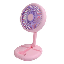 USB Rechargeable Portable Fan with LED Light  Heavy-Duty Foldable Fan