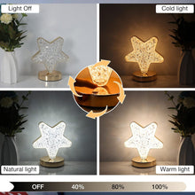 Star Crystal Diamond Touch Lamp  USB Rechargeable, 3-Way Dimmable