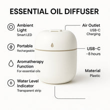 Portable Mini USB Humidifier with Light  Cool Mist & Essential Oil Diffuser (250ML)
