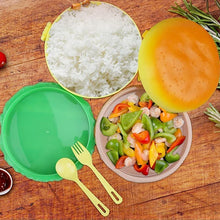 Burger Shape Lunch Box  Double Layer 1000ml Food Container with 2 Spoons for Kids