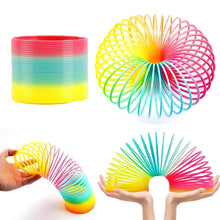 Rainbow Slinky Spring Toy  Compact Fun Toy for Kids & Adults, Gift-Friendly