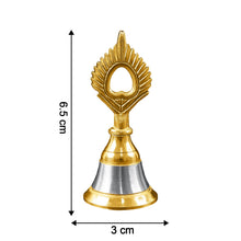 Brass and Steel Temple Ghanti (Pooja Bell) Decorative Spiritual Accessory