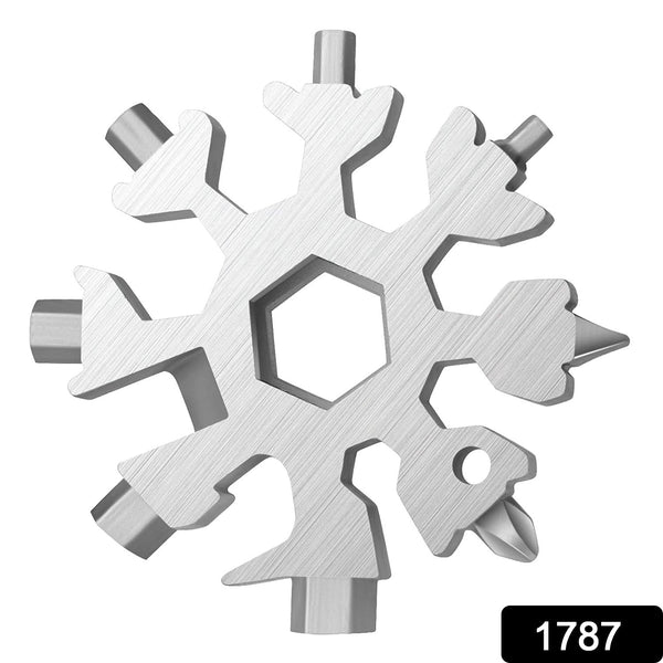 Durable 18-in-1 Snowflake Multi-Tool  Bottle Opener & Screwdriver Wrench Kit