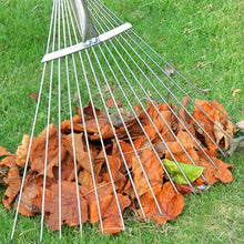 Stainless Steel Telescopic Garden Rake for Quick Clean Up of Lawn and Yard (MOQ :- 12 pc)