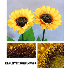 2 Pc Outdoor Solar Sunflower Lights  Waterproof Garden Landscape Stake Light