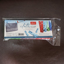 Cloth Clips Set of 12 Strong Grip Plastic Laundry Pegs with Stainless Steel