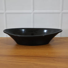 Plastic Marin Serving Bowl Elegant Oval Deep Bowl (1 Pc / Balck)