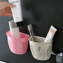 Hanging Plastic Storage Basket, Adhesive Wall Mounted Organizer Box (1 Pc)