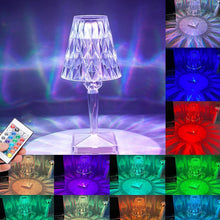 Crystal Diamond LED Table Lamp with 16 Colors  Bedroom Decor