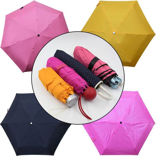 Umbrella Summer Sun and Rain Protection Foldable Cute Umbrella (1 Pc / Mix Color / Design) 